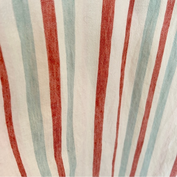 Madewell Courier Stripe Linen & Cotton Popover Dress — Small - Picture 3 of 4